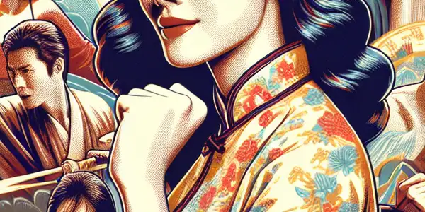 A vibrant movie poster featuring Gigi Leung in 80s film attire, celebrating her iconic roles and legacy in Hong Kong cinema.