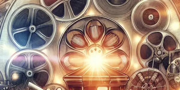 A vintage film set showcasing classic AV condoms, emphasizing safety and responsible enjoyment in adult entertainment.